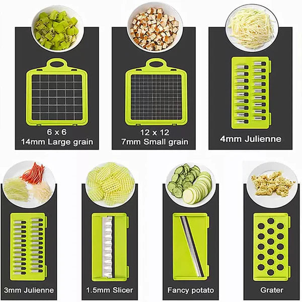 Hachoir à légumes multifonctionnel 14 en 1