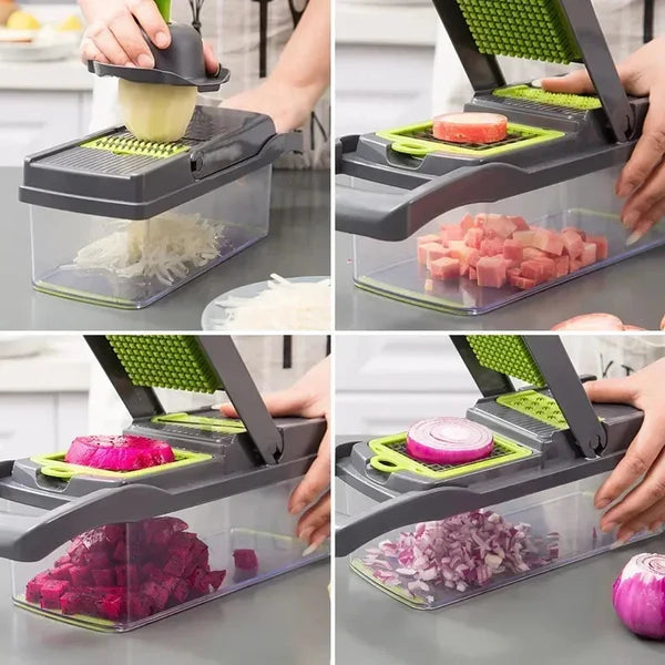 Hachoir à légumes multifonctionnel 14 en 1