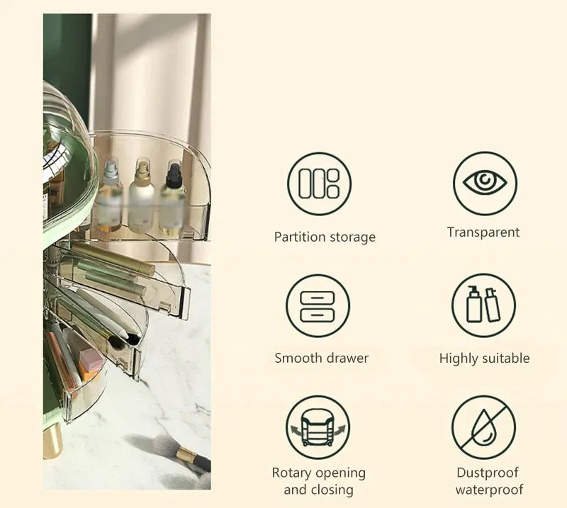Boîte de Rangement Cosmétique Multifonction – Élégante & Pratique